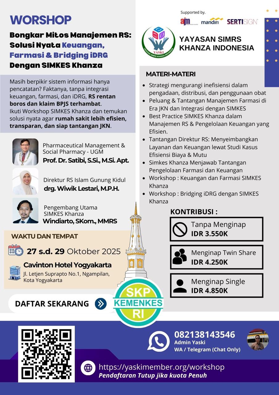 Workshop Bongkar Mitos Manajemen Rumah Sakit & Bridging iDrg Dengan SIMKES Khanza